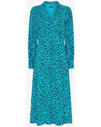 Whistles - Terrazzo Geometric-print Woven Midi Dress - Lyst