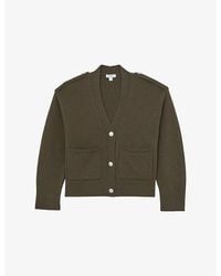 Reiss - Maya V-Neck Wool And Cashmere Cardigan - Lyst
