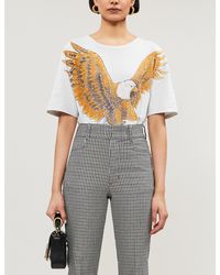 Sandro Eagle-print Cotton-jersey T-shirt - Gray