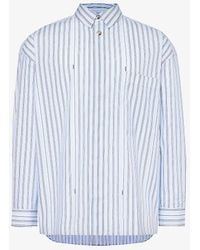 Jacquemus - Chemise Striped-pattern Relaxed-fit Cotton-poplin Shirt - Lyst