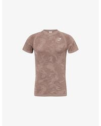 GYMSHARK - Geo Seamless Stretch-Woven T-Shirt - Lyst