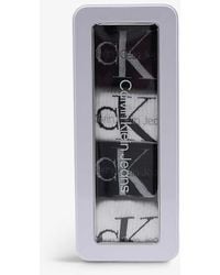 Calvin Klein - Branded Crew-length Pack Of Four Cotton-blend Socks - Lyst