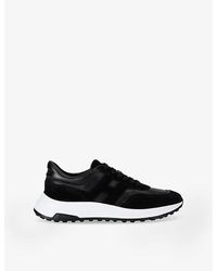 Hogan - Hyperlight Branded Leather And Suede Low-Top Trainers - Lyst