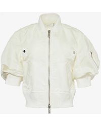 Sacai - Ruched-sleeve Padded Shell Jacket X - Lyst