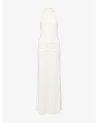 Reformation - Serena Ruched Jersey Maxi Dress - Lyst