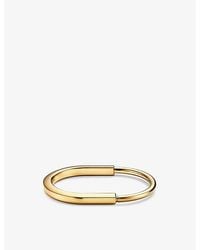 Tiffany & Co. - Lock 18ct Yellow-gold Bangle Bracelet X - Lyst