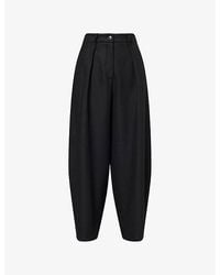 ME+EM - Wide-Leg Pleated Woven Trousers - Lyst