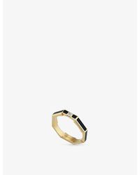 Gucci - Link To Love 18ct Yellow-gold, Enamel And 0.99ct Diamond Ring - Lyst