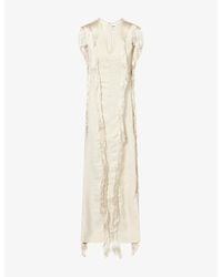 Rebirth - Sleeveless Fringed Woven Maxi Dress - Lyst