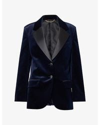 Victoria Beckham - Single-Breasted Tailored Velvet Jacket - Lyst