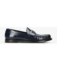 Dolce & Gabbana - Classic Round-toe Leather Loafers - Lyst