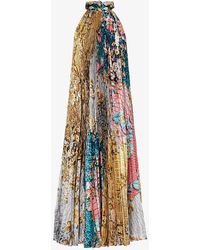 Mary Katrantzou - Nimbus Floral-print Satin Midi Dress - Lyst