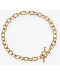 Astley Clarke - Biography T-bar 18ct Yellow Gold-plated Vermeil Sterling-silver Bracelet - Lyst