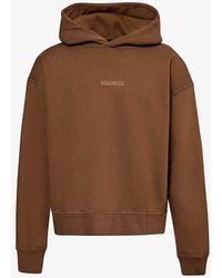 DSquared² - Logo-print Relaxed-fit Cotton-jersey Hoody X - Lyst