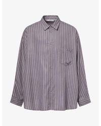 Acne Studios - Soffia Striped Oversized Woven Shirt - Lyst