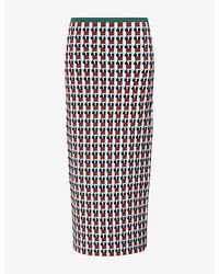 Zankov - Raven Geometric-Pattern Jersey Midi Skirt - Lyst