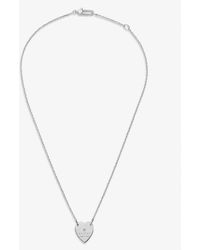 Gucci - Trademark Sterling Silver Heart Pendant Necklace - Lyst