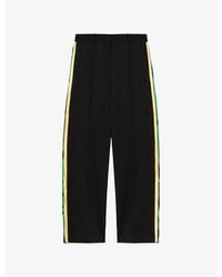 Loewe - Layered-Panel Straight-Leg Mid-Rise Wool-Blend Trousers - Lyst