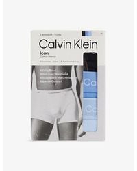 Calvin Klein - Icon Pack-Of-Three Relaxed-Fit Stretch-Cotton Trunks - Lyst