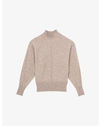 Reiss - Susie Funnel-Neck Wool And Cashmere-Blend Jumper - Lyst