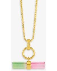 Rachel Jackson - Watermelon T-bar 22ct Yellow -plated Sterling Silver And Quartz - Lyst