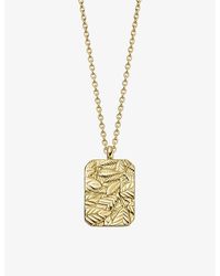 Astley Clarke - Terra Strength Engravable Locket 18ct Yellow Gold-vermeil Necklace - Lyst