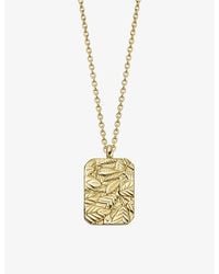 Astley Clarke - Terra Strength Engravable Locket 18Ct-Vermeil Necklace - Lyst