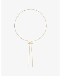 La Maison Du Couturier - Amadeus Lines Long Nugget 18Ct- Plated Brass Necklace - Lyst