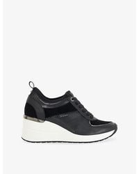 Dune - Eloisa Suede Wedge Trainers - Lyst