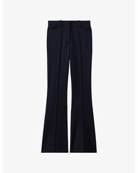 Reiss - Gabi Flared-Leg Mid-Rise Stretch-Woven Trousers - Lyst