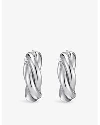 Thomas Sabo - Intertwined 925 Sterling Hoop Earrings - Lyst