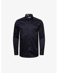 Eton - Signature Floral-print Slim-fit Organic Cotton-twill Shirt - Lyst