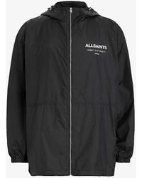AllSaints - Underground Logo Text-print Shell Jacket - Lyst