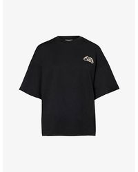 Alexander McQueen - Brand-embellished Dropped-shoulder Cotton-jersey T-shirt - Lyst