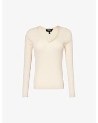 Theory - V-neck Relaxed-fit Wool-blend Jumper - Lyst
