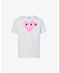 COMME DES GARÇONS PLAY - Heart Logo-Motif Cotton-Jersey T-Shirt - Lyst