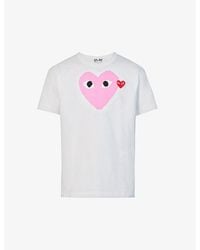 COMME DES GARÇONS PLAY - Heart Logo-Motif Cotton-Jersey T-Shirt - Lyst