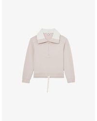 Reiss - Laney Half-Zip Jersey Sweatshirt - Lyst