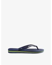Havaianas - Brasil-Flag And Logo Rubber Flip Flops - Lyst
