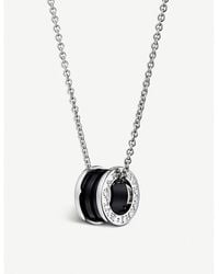 BVLGARI - Womens Save The Children Black Ceramic And Sterling Silver Pendant Necklace - Lyst