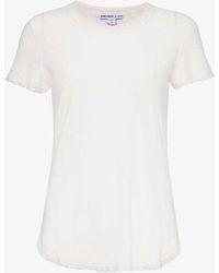 James Perse - Sheer Slub Short-sleeved Cotton T-shirt - Lyst