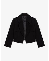 Ted Baker - Wyno Oversized-collar Cropped Woven Jacket - Lyst