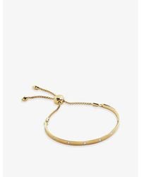 Monica Vinader - Fiji Gem 18Ct-Plated Vermeil Sterling- And 0.042Ct Lab-Grown Diamond Bracelet - Lyst