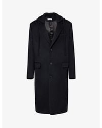 Loewe - Single-breasted Hooded Wool And Cashmere-blend Coat - Lyst