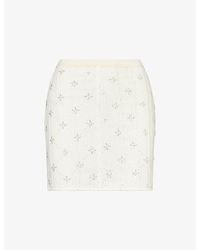 Amy Lynn - Lucia Embellished Woven Mini Skirt - Lyst