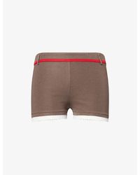 Siedres - Marthe Lace-Embroidery Knitted Shorts - Lyst