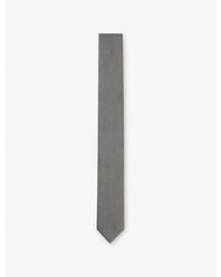 HUGO - Geometric-Pattern Silk Tie - Lyst