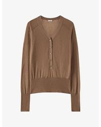 JOSEPH - Reem Cashair Henley Cashmere Top - Lyst