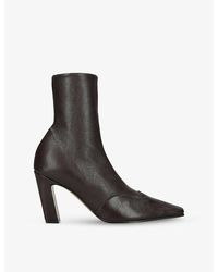 KHAITE - Nevada 85 Leather Ankle Boots - Lyst