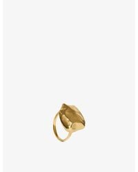 Monica Vinader - Fragments Bold 18Ct-Plated Vermeil Sterling- Ring - Lyst